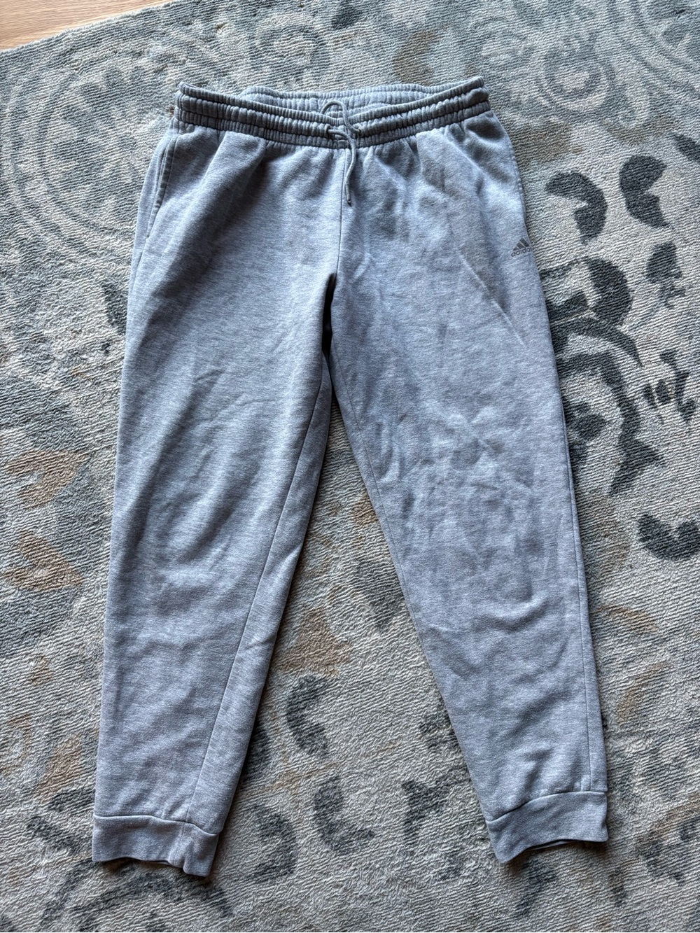 adidas Kids Light Gray Fleece Joggers